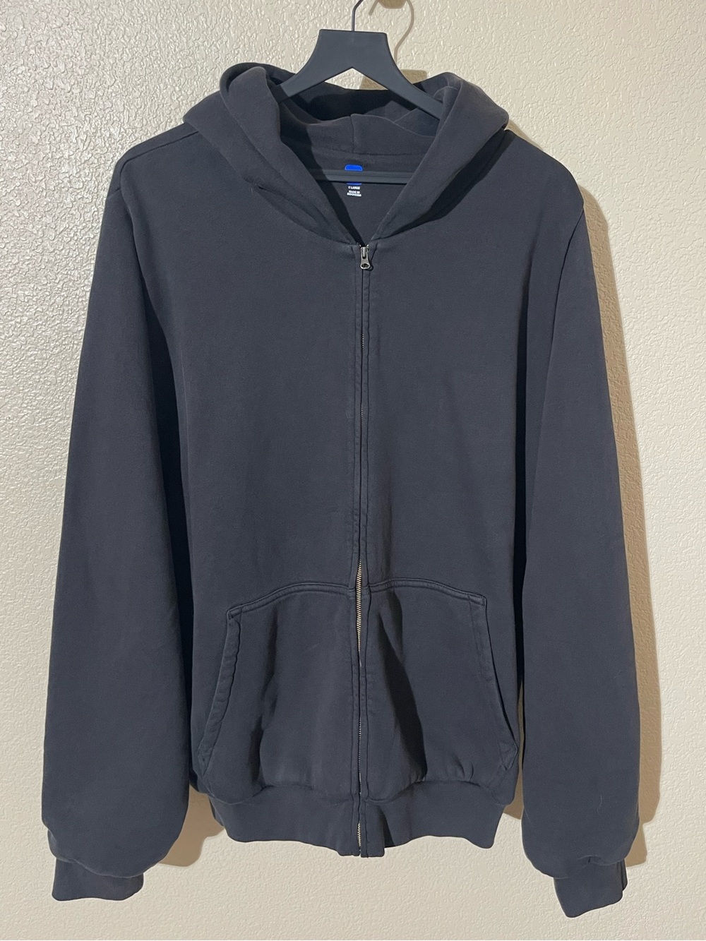 Yeezy Black Zip-Up Hooded Sweatshirt